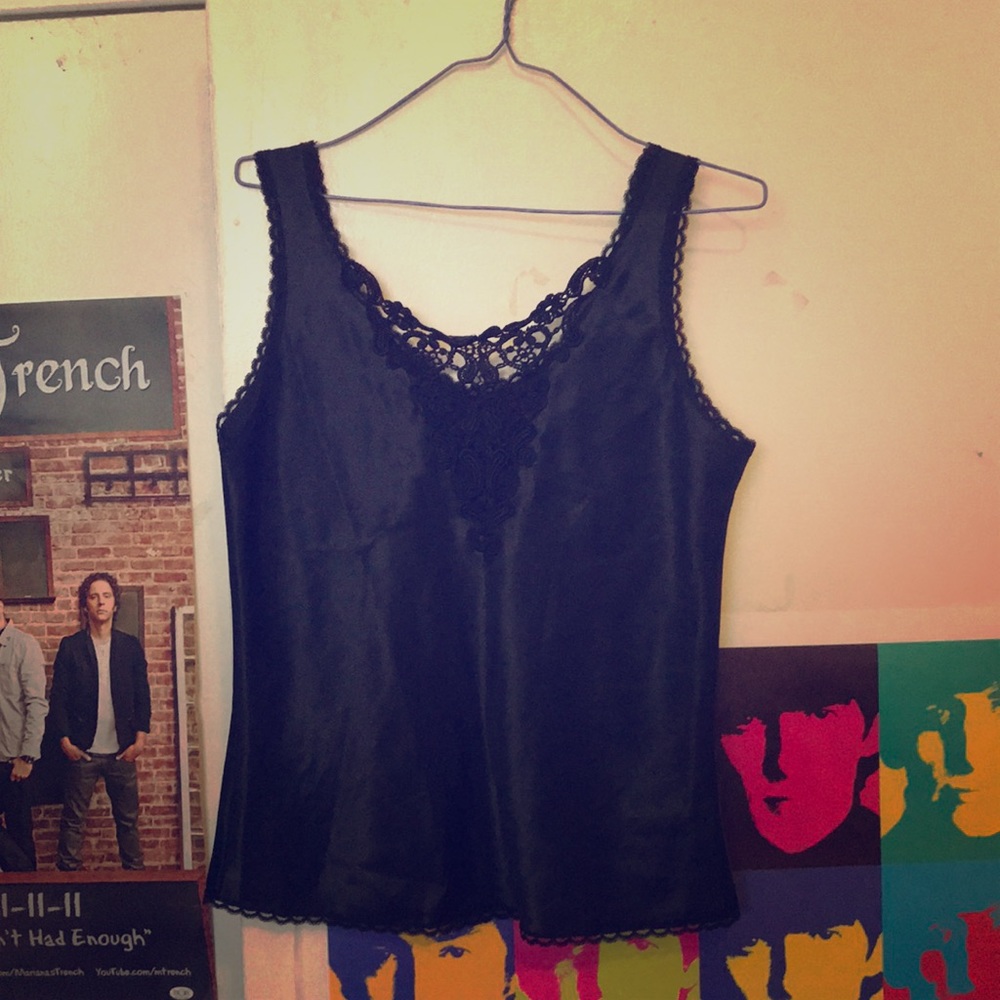 Black tank top